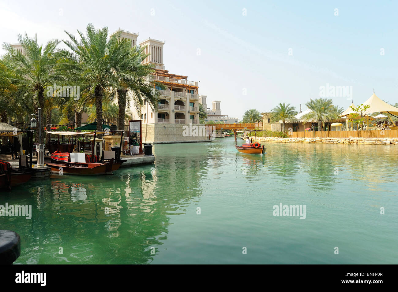 Les dhows à Madinat Jumeirah, Dubaï Banque D'Images