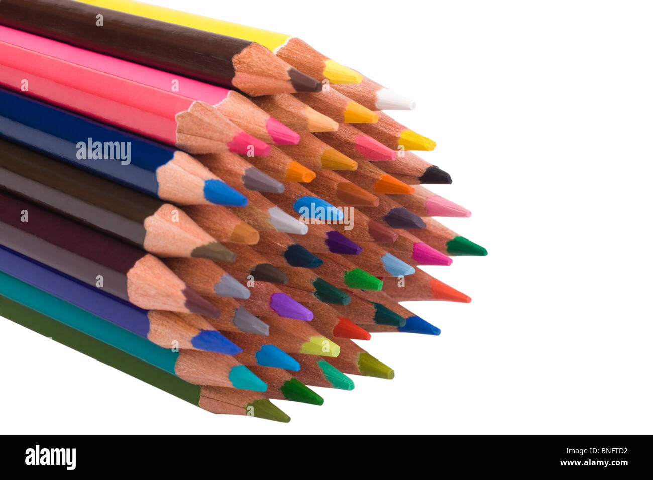 Close-up d'un faisceau de crayons de couleur Banque D'Images Close-up d'un faisceau de crayons de couleur Banque D'Images