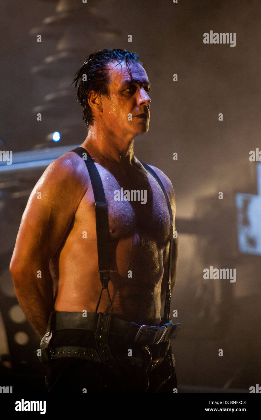 Jusqu'à Lindemann, chanteur de Rammstein Banque D'Images