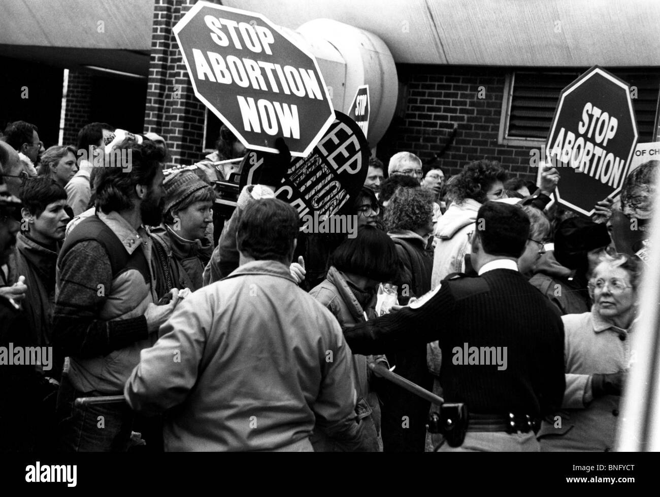 USA, Maryland, Suitland, Anti-Abortion manifestants à clinique d'Avortement Banque D'Images