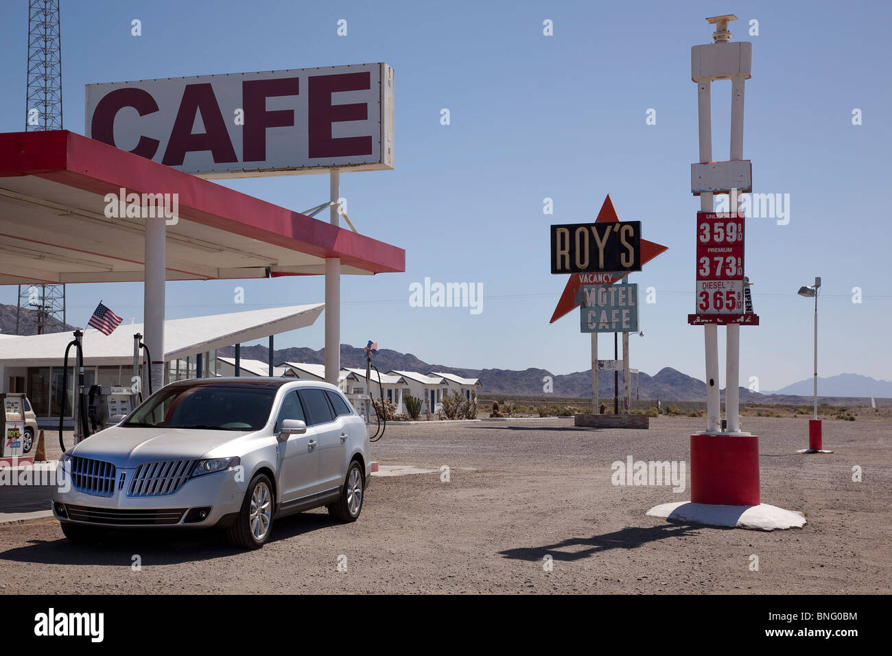 Roy's Gas Station sur la vieille Route 66 Amboy CA USA Banque D'Images