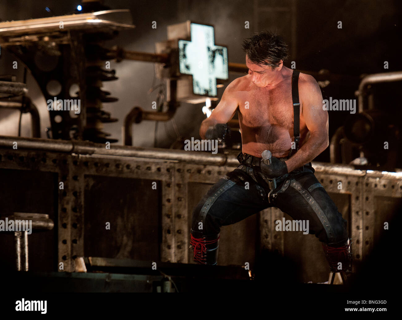 Jusqu'à Lindemann, chanteur de Rammstein Banque D'Images