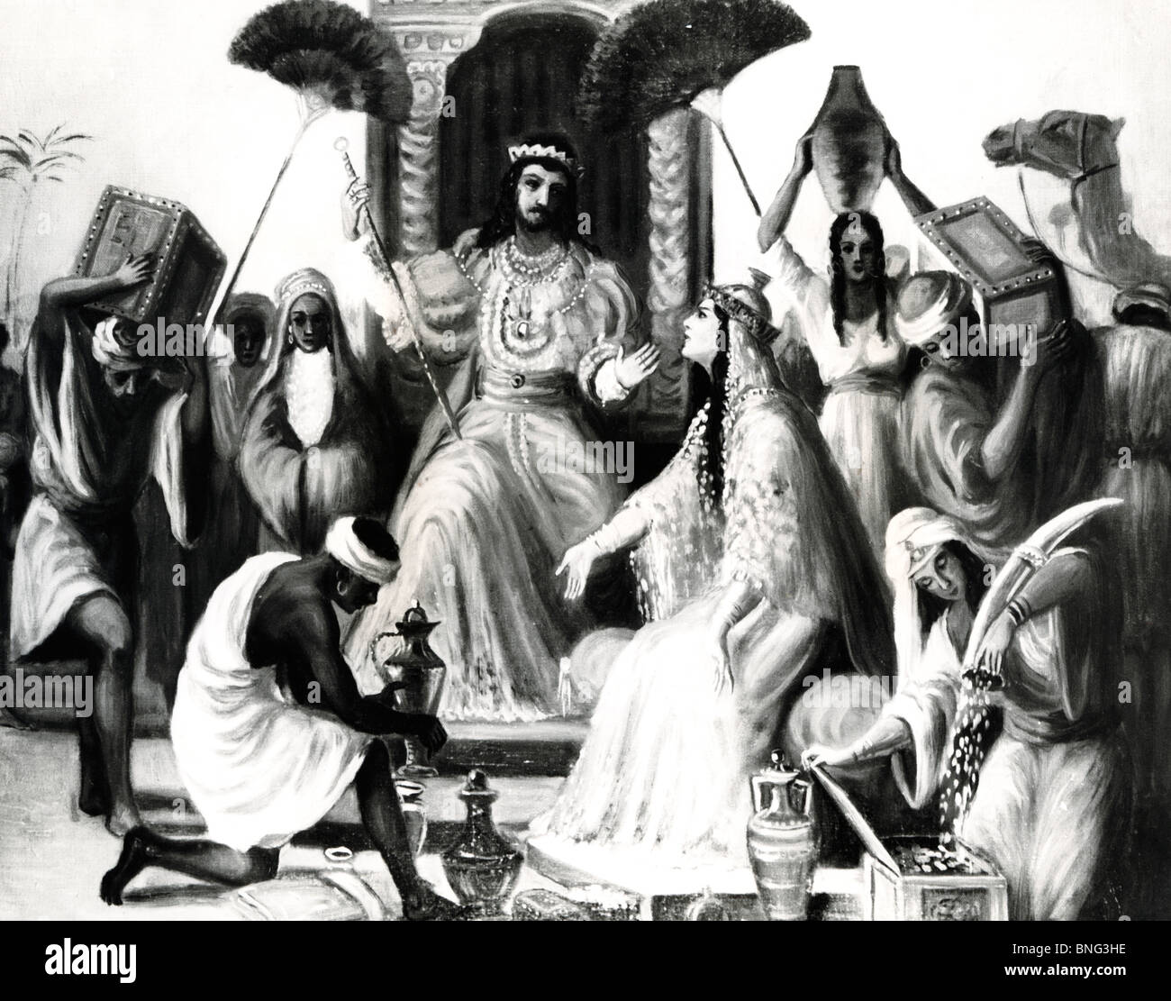 Solomon reçoit la reine de Saba par Vittorio Bianchini, 1797-1880 Banque D'Images