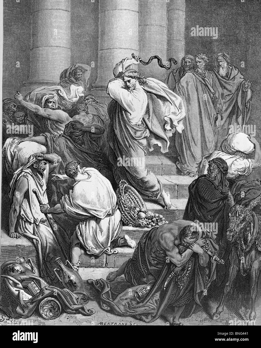 La purification du Temple par Gustave Dore, 1832-1883 Banque D'Images