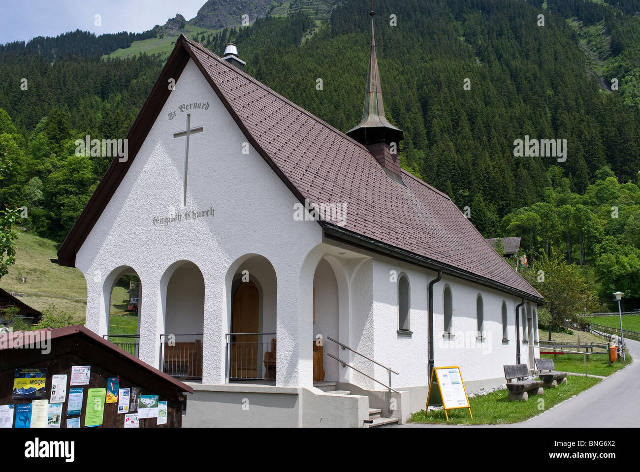 L'église anglaise Saint Bernard à Wengen Oberland bernois Suisse Europe Banque D'Images