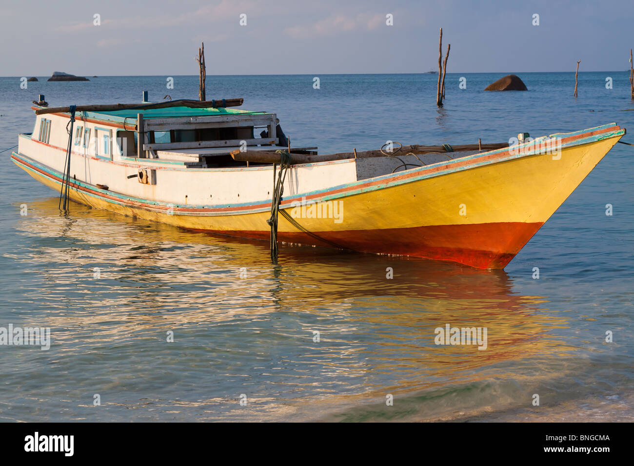 Bateau de pêche, l'île de l'Indonésie Belitung Banque D'Images