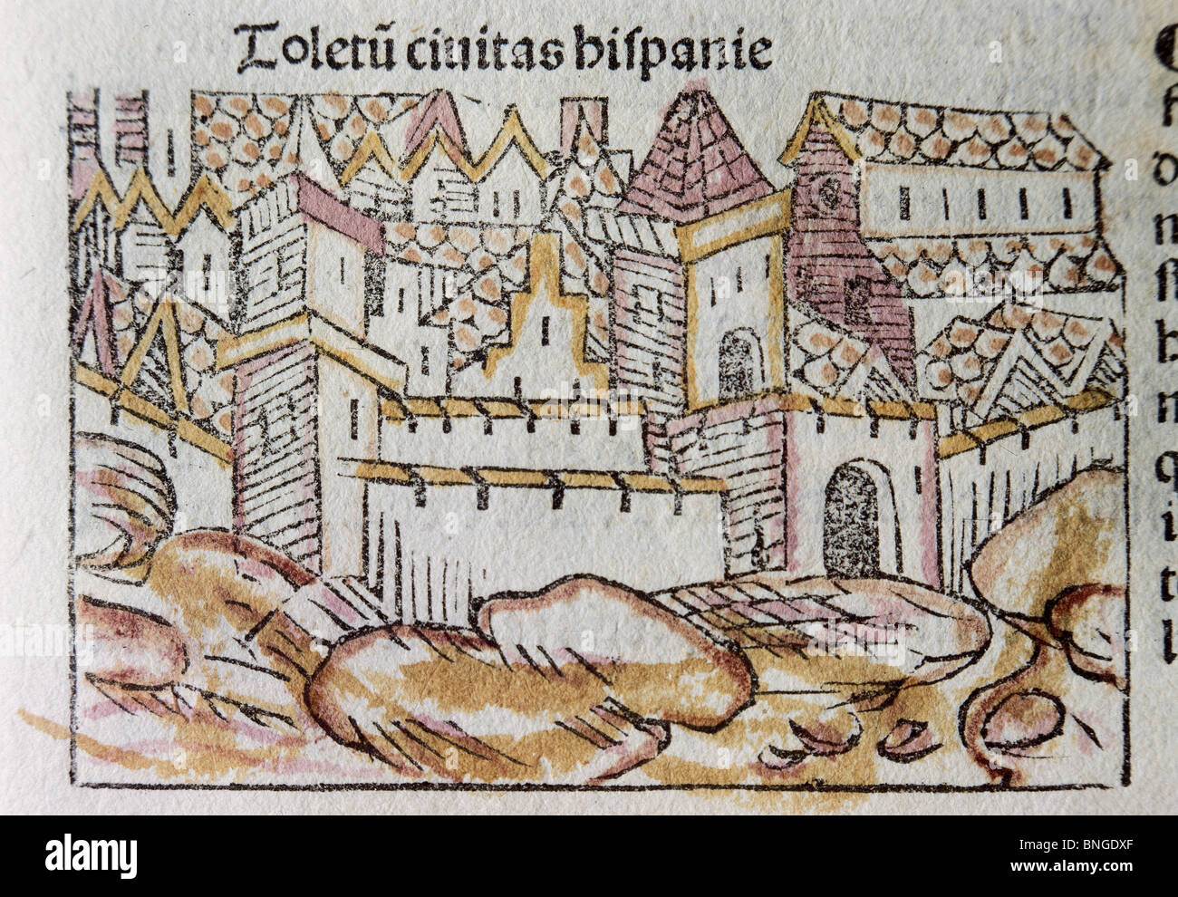 Toledo. Liber Chronicorum Vel de Temporibus. Banque D'Images