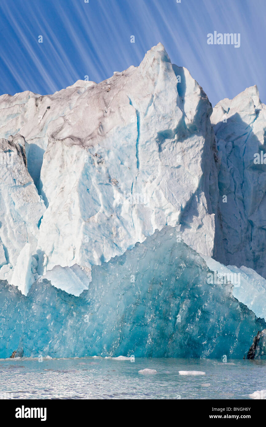 Nuages sur un glacier, Reid, Glacier Glacier Bay National Park, Alaska, USA Banque D'Images