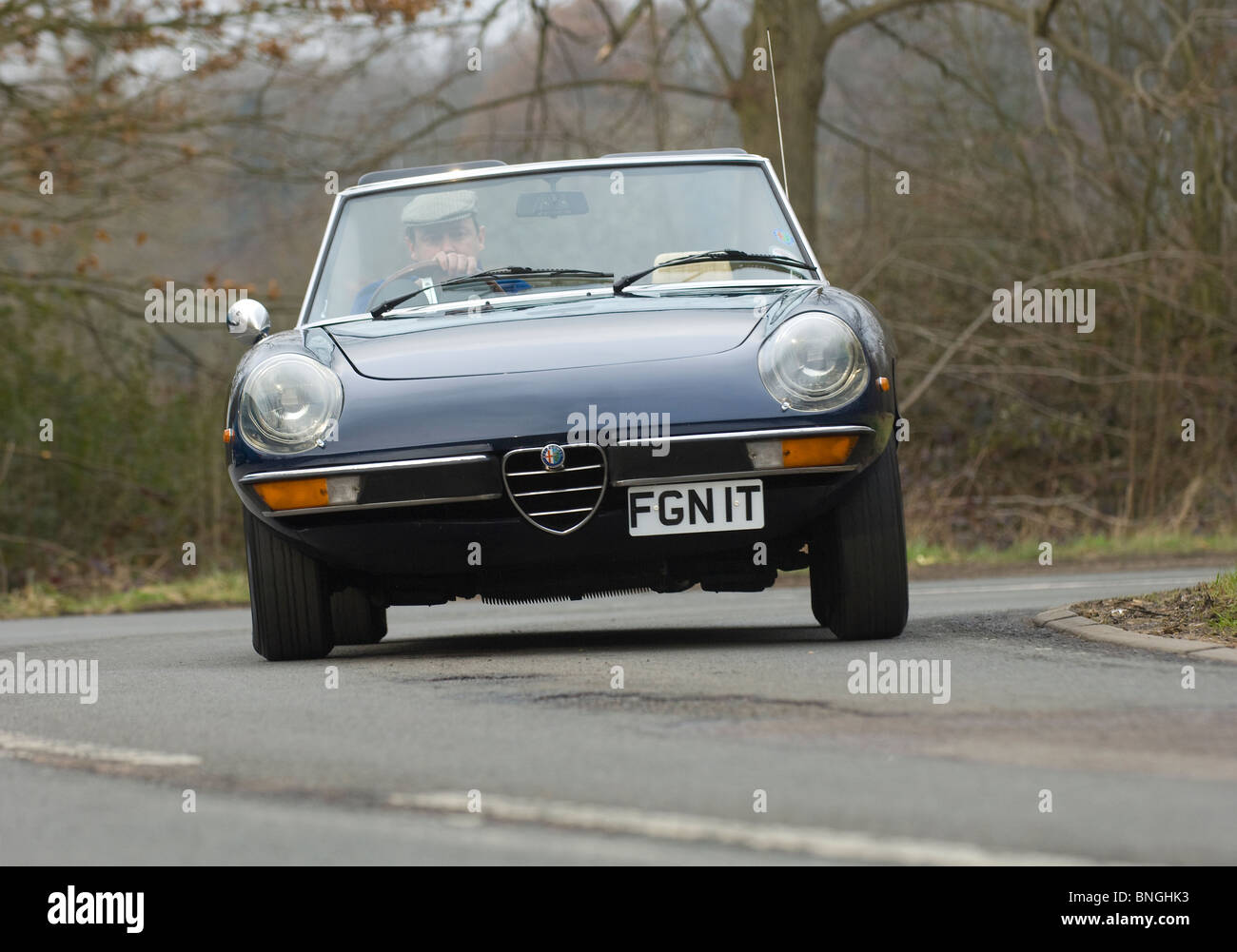 1971 Alfa Romeo Spider Kamm queue ou voiture de sport italienne arrière carré Banque D'Images