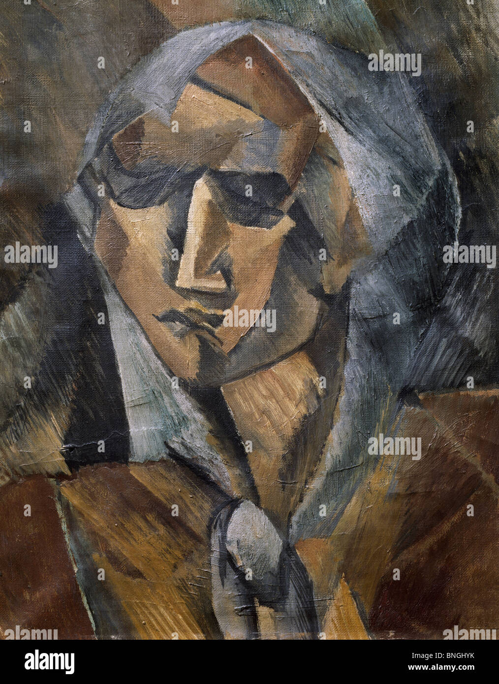 Tête de femme de Georges Braque, vers 1906-1907, (1882-1963), France, Paris, Muse National d'Art Moderne de Banque D'Images