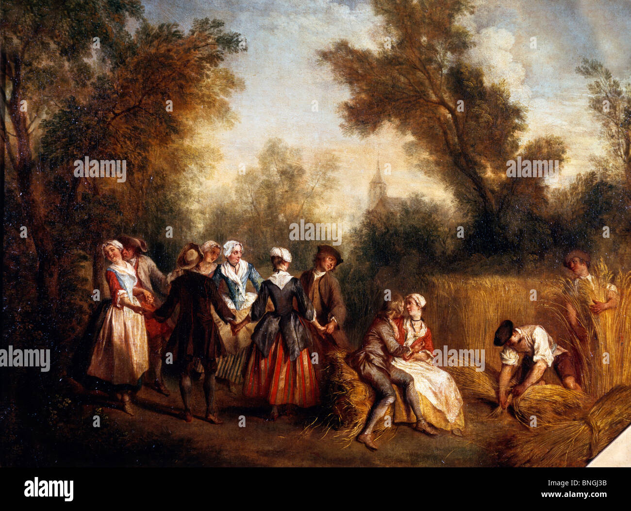 L'été ou la danse par Nicolas Lancret, (1690-1743), France, Paris, Musée du Louvre Banque D'Images
