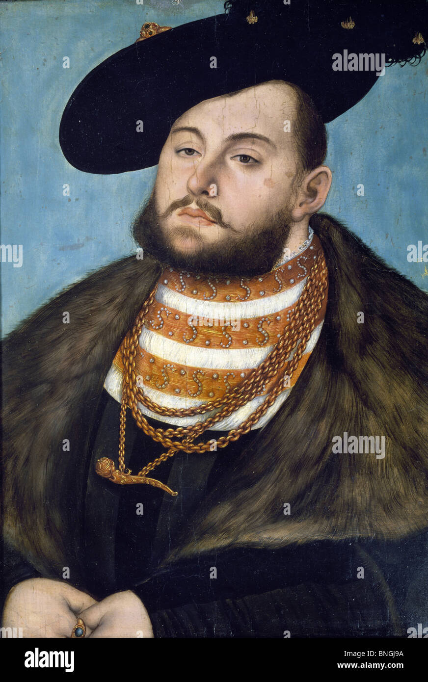 Portrait de Jean-Frederic le Magnanime par Cranachthe Lucas Ancien, (1472-1553), France, Paris, Musée du Louvre Banque D'Images