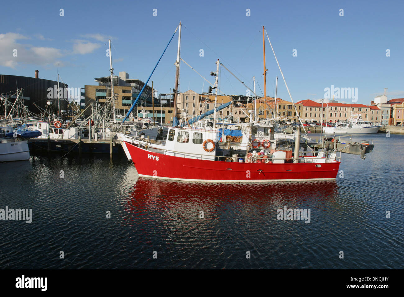 Bateaux à la dock, Constitution Dock, Derwent River, Hobart, Tasmanie, Australie Banque D'Images