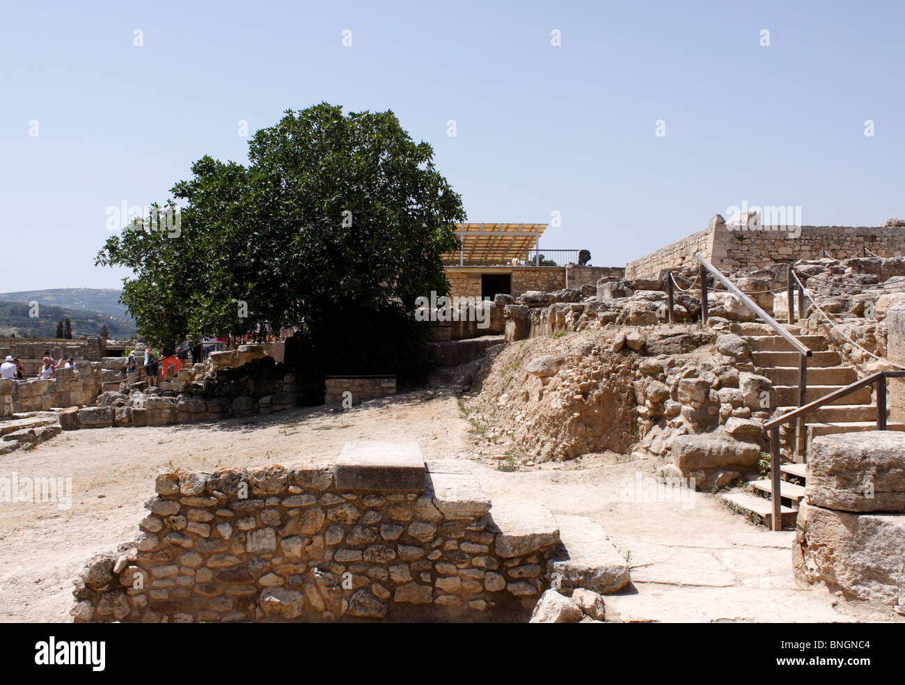Le palais de Knossos SUR L'île grecque de Crète Banque D'Images