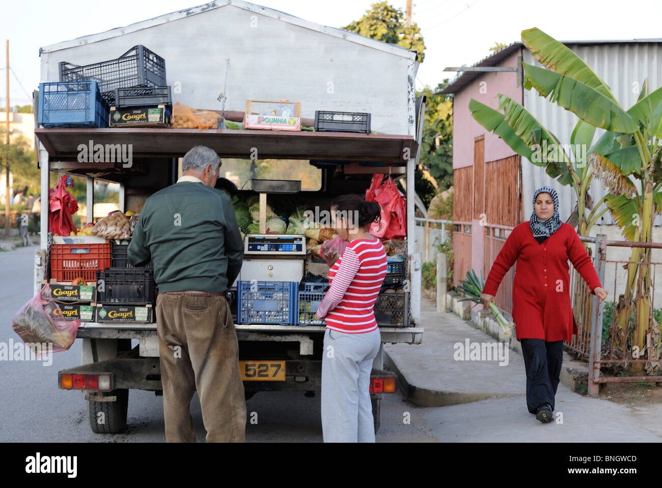 Famagouste Chypre du nord de l'alimentation mobile shop Banque D'Images