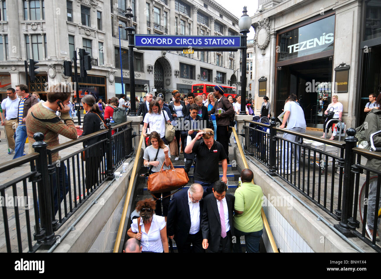 'La station Oxford Circus' underground tube station, Londres, Angleterre, Royaume-Uni Banque D'Images