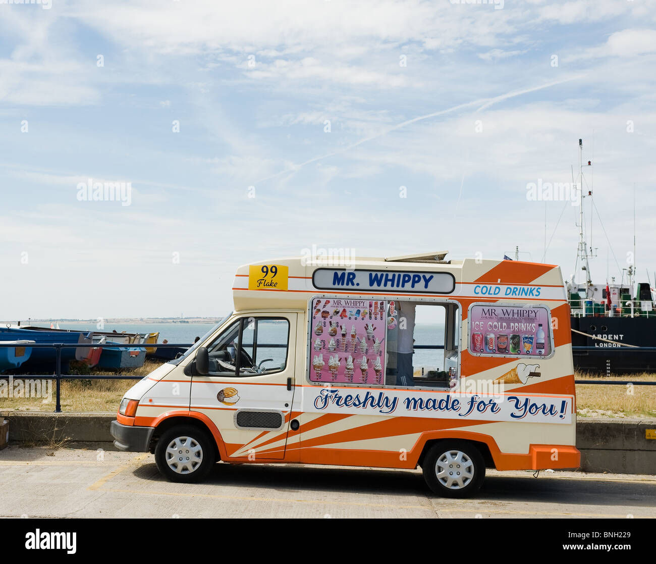 Un Mr Whippy ice cream van. Banque D'Images