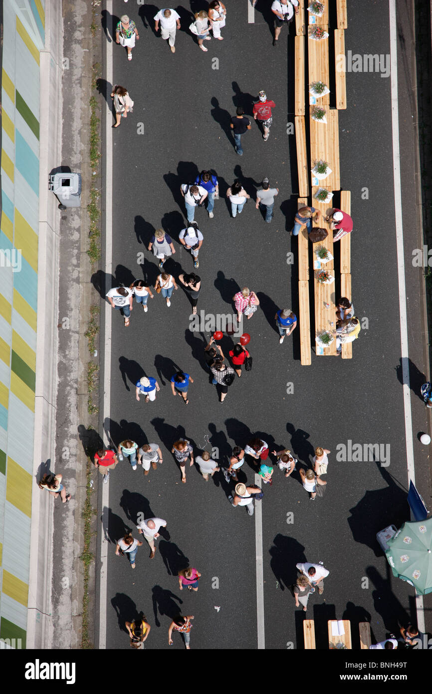 Still-Leben, fermeture de l'autoroute A40, 60 km de long pour un festival culturel, avec plus de 3 millions de spectateurs. Ruhr, Allemagne Banque D'Images