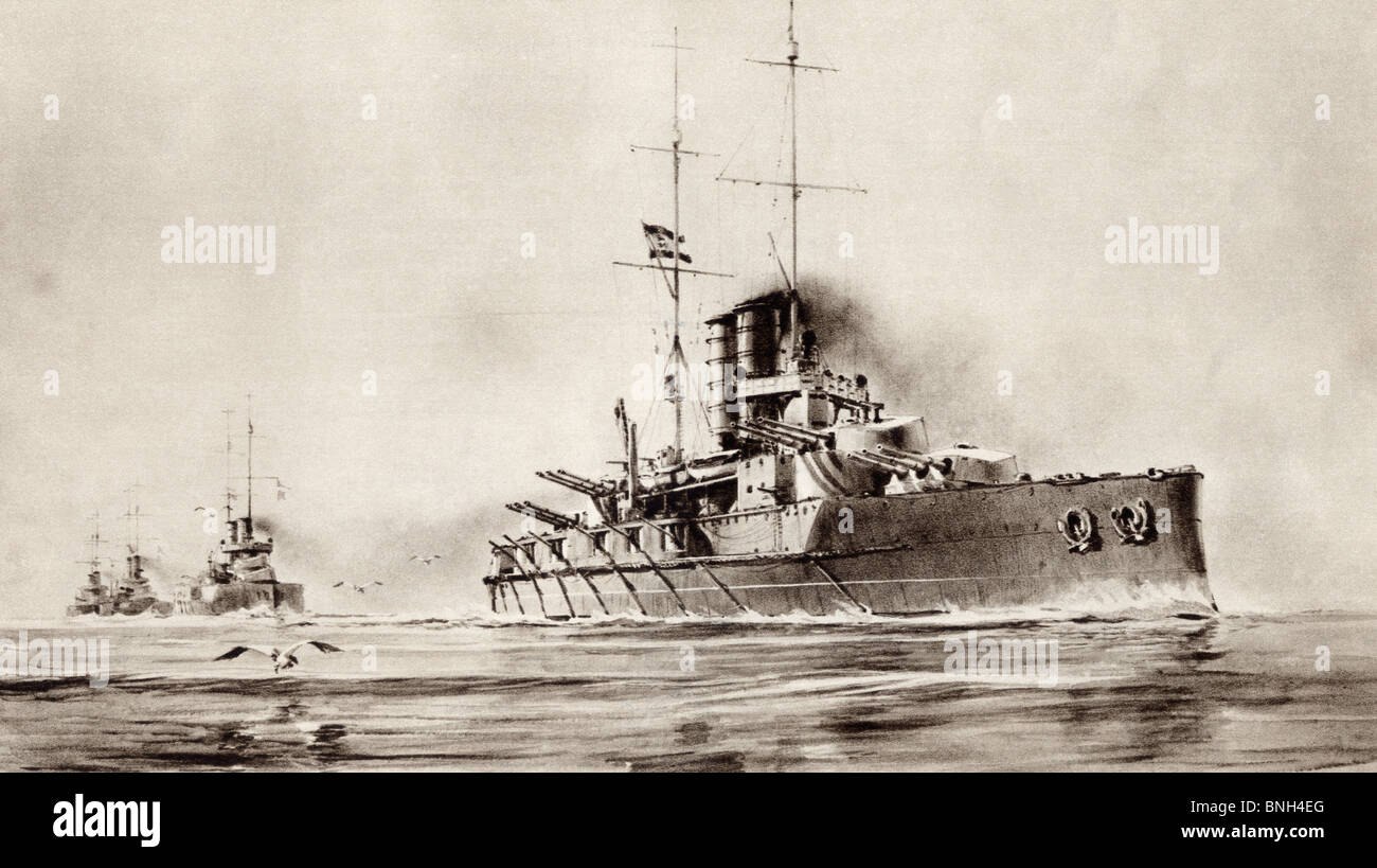 Flotte Austro, le premier cuirassé dreadnought austro-hongrois de la classe Tegetthoff. Banque D'Images