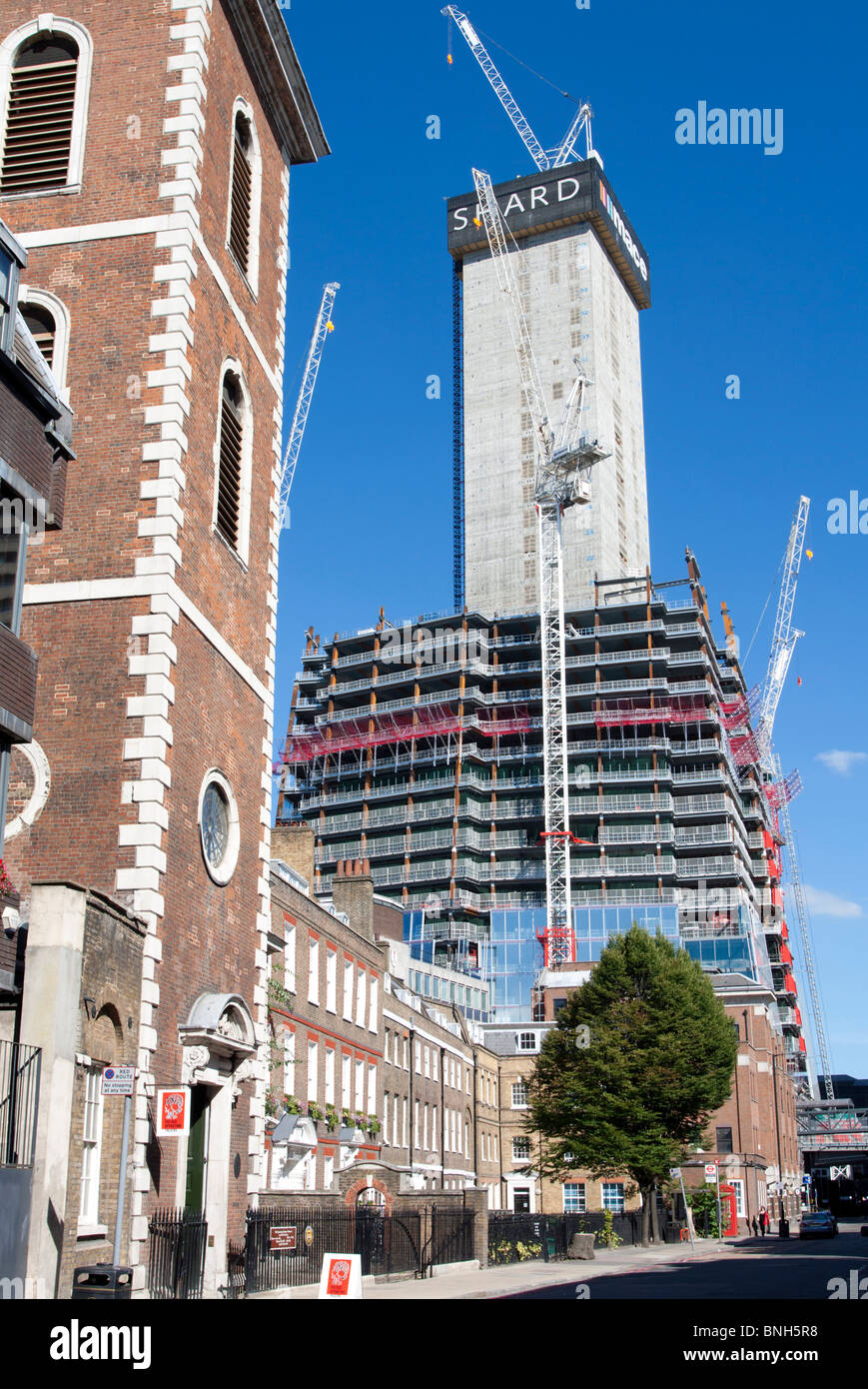 Le Shard London Bridge - construction de gratte-ciel Banque D'Images