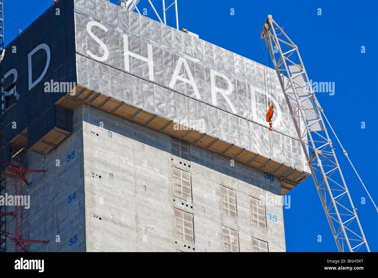 Le Shard London Bridge - construction de gratte-ciel Banque D'Images