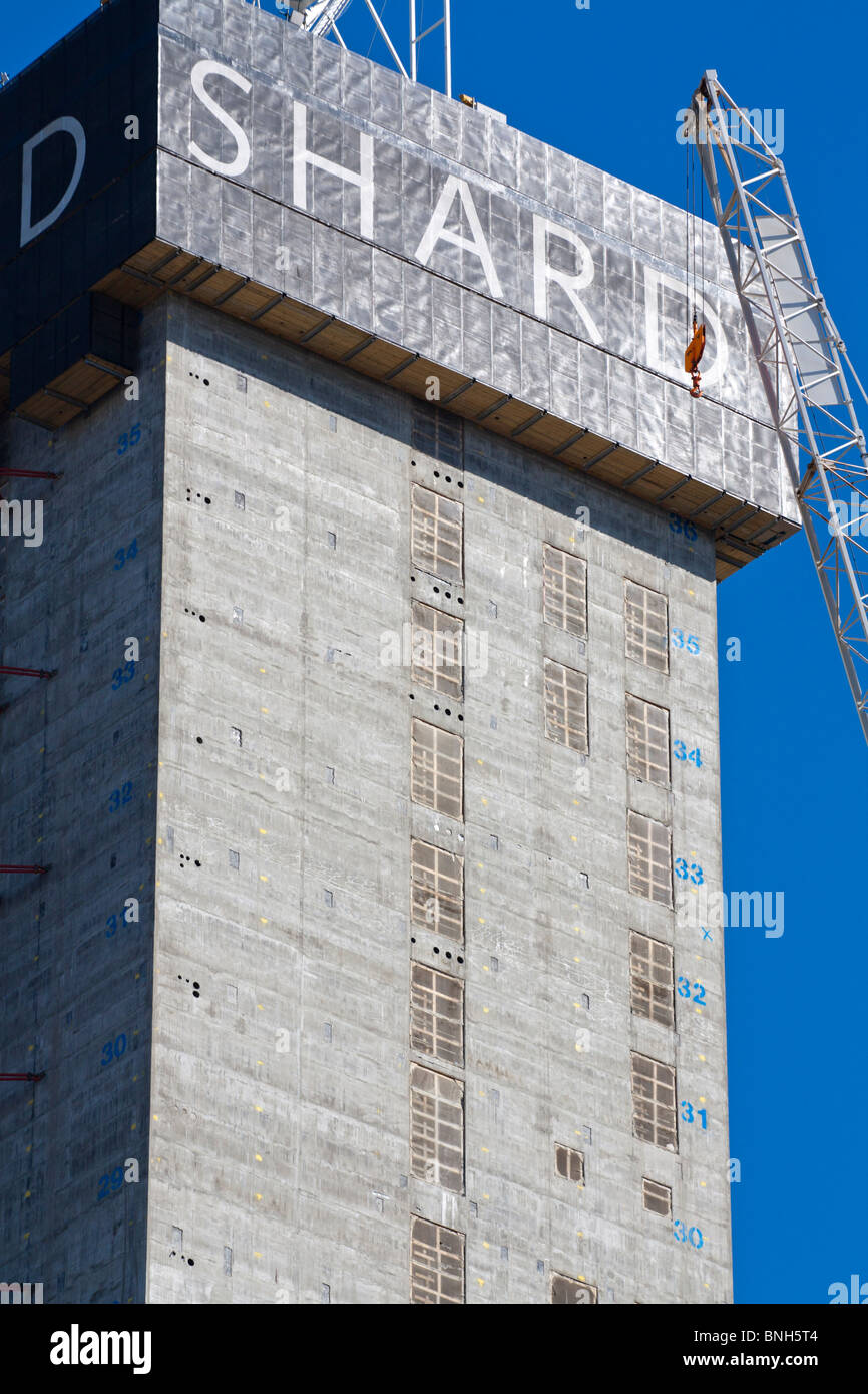 Le Shard London Bridge - construction de gratte-ciel Banque D'Images