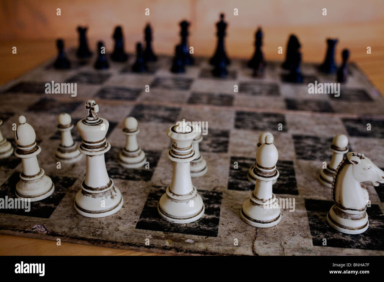 Un jeu d’échecs. Banque D'Images