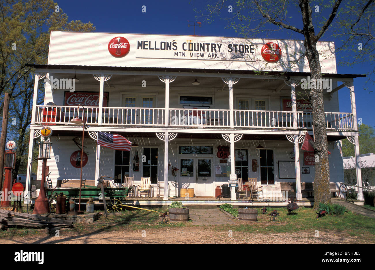 Usa sur la montagne Arkansas Mellons Country Store monts Ozark American Shop Shopping House Building United States of America Banque D'Images