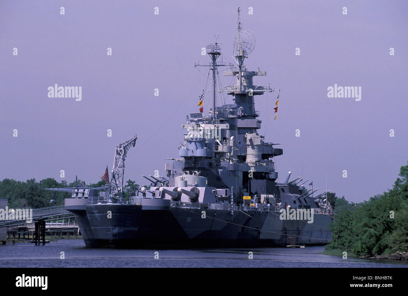 Usa Willmington Caroline du navire de guerre USS North Carolina Museum Ship Attraction touristique historique de United States Navy Banque D'Images