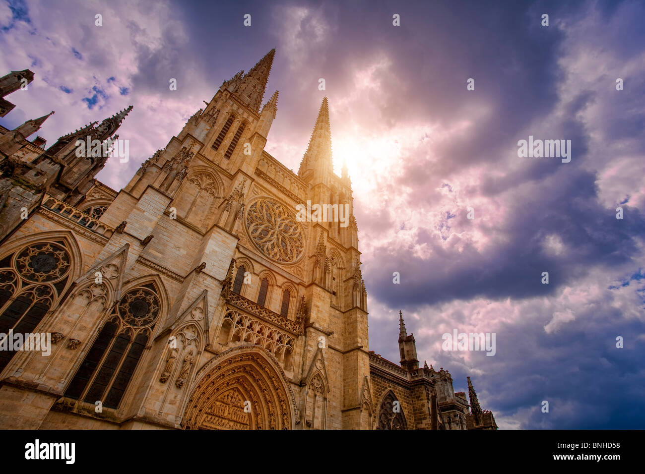 Europe, France, Gironde (33), Bordeaux, Saint Andre de la Cathédrale, classée au Patrimoine Mondial de l'UNESCO Banque D'Images