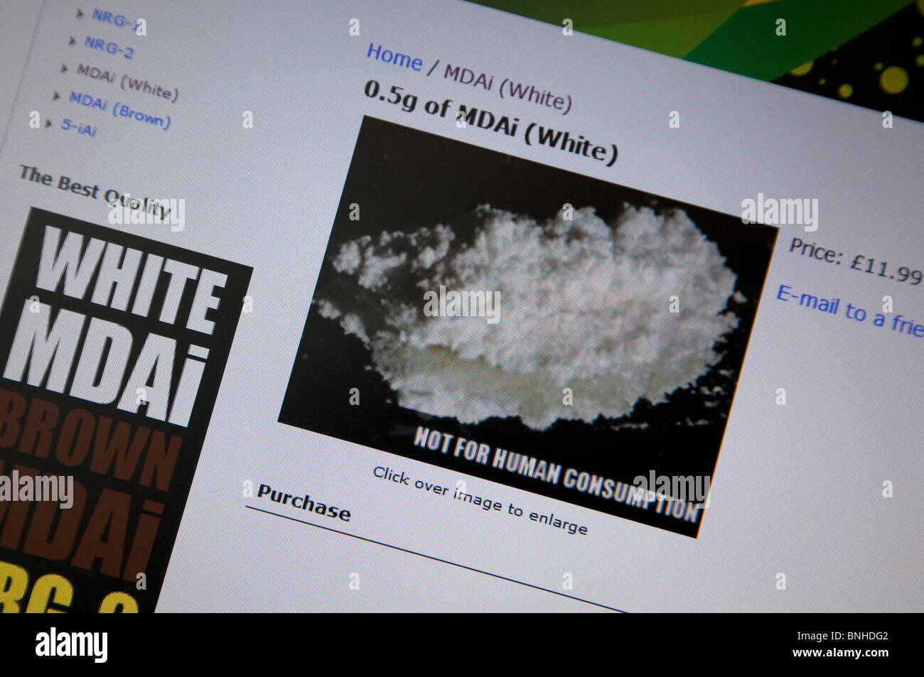 MDAi juridique suivant devrait être élevé pour être interdites, UK Banque D'Images