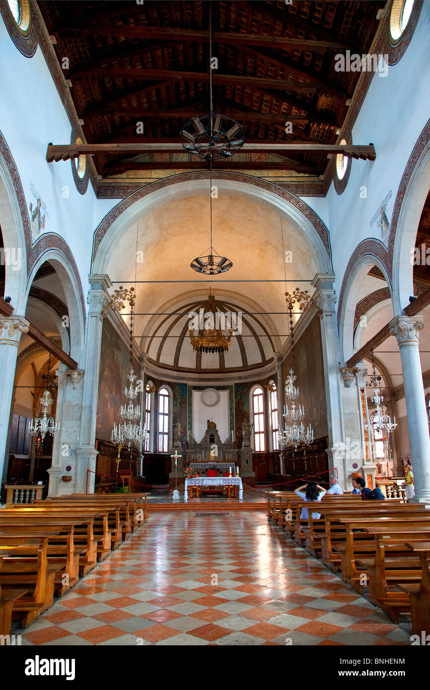 L'Europe, Italie, Vénétie, Venise, classé au Patrimoine Mondial par l'UNESCO, l'île de Murano, Église San Pietro Martire Banque D'Images