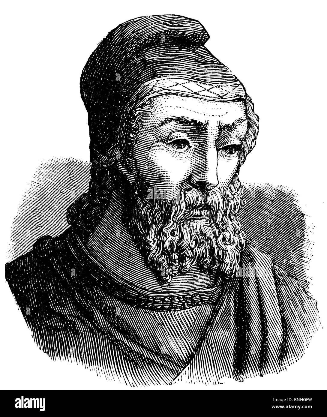 De Syracuse Archimède (né c. 287 av. J.-C., est mort 212 avant J.-C.), mathématicien grec, physicien, ingénieur, inventeur, et astronome Banque D'Images