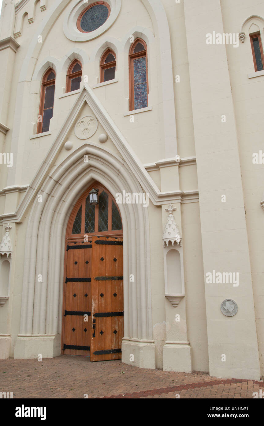 Texas, Laredo. San Agustin Church dans le vieux quartier historique de Laredo. Banque D'Images