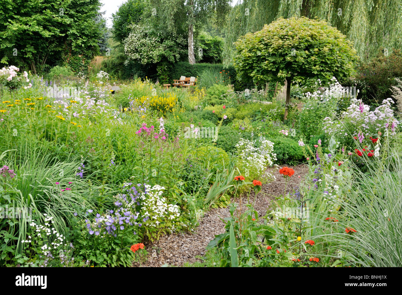 Jardin de vivaces. design : Marianne et detlef lüdke Banque D'Images