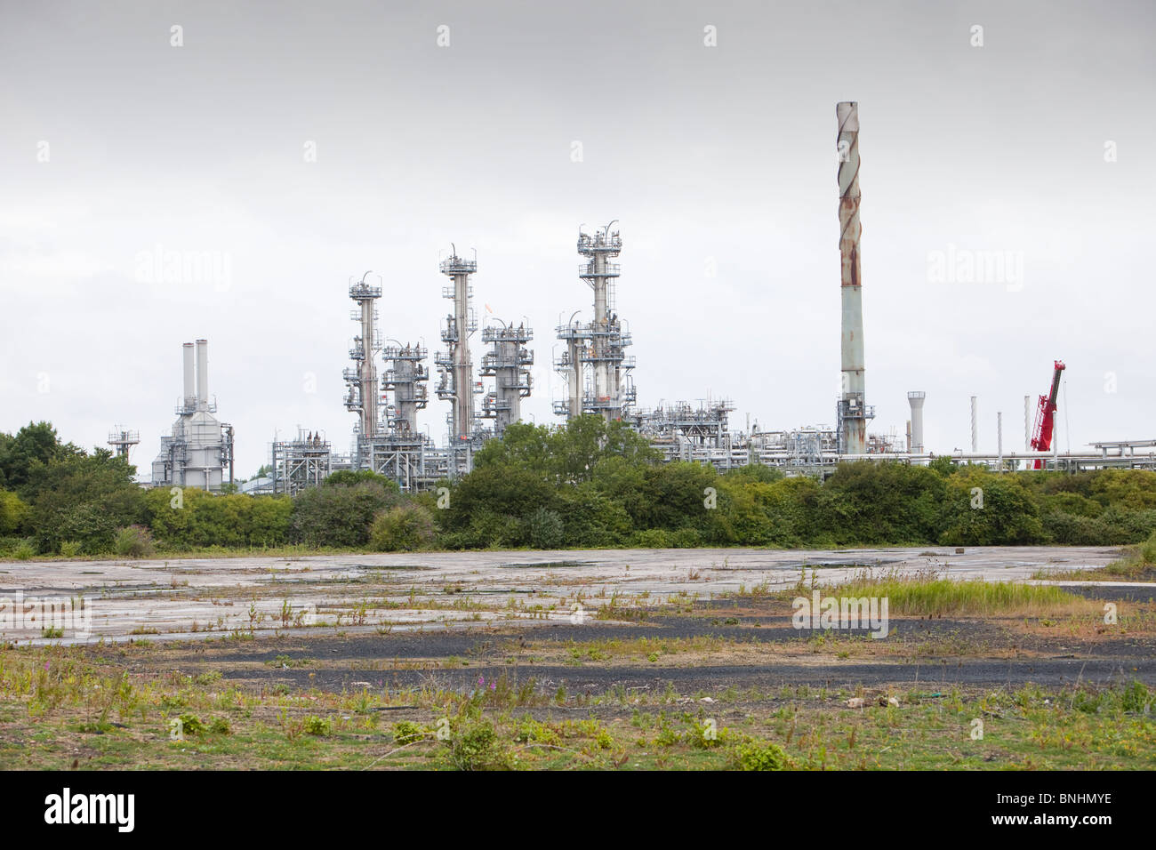 L'usine à gaz de Talacre dans le Nord du Pays de Galles. Banque D'Images