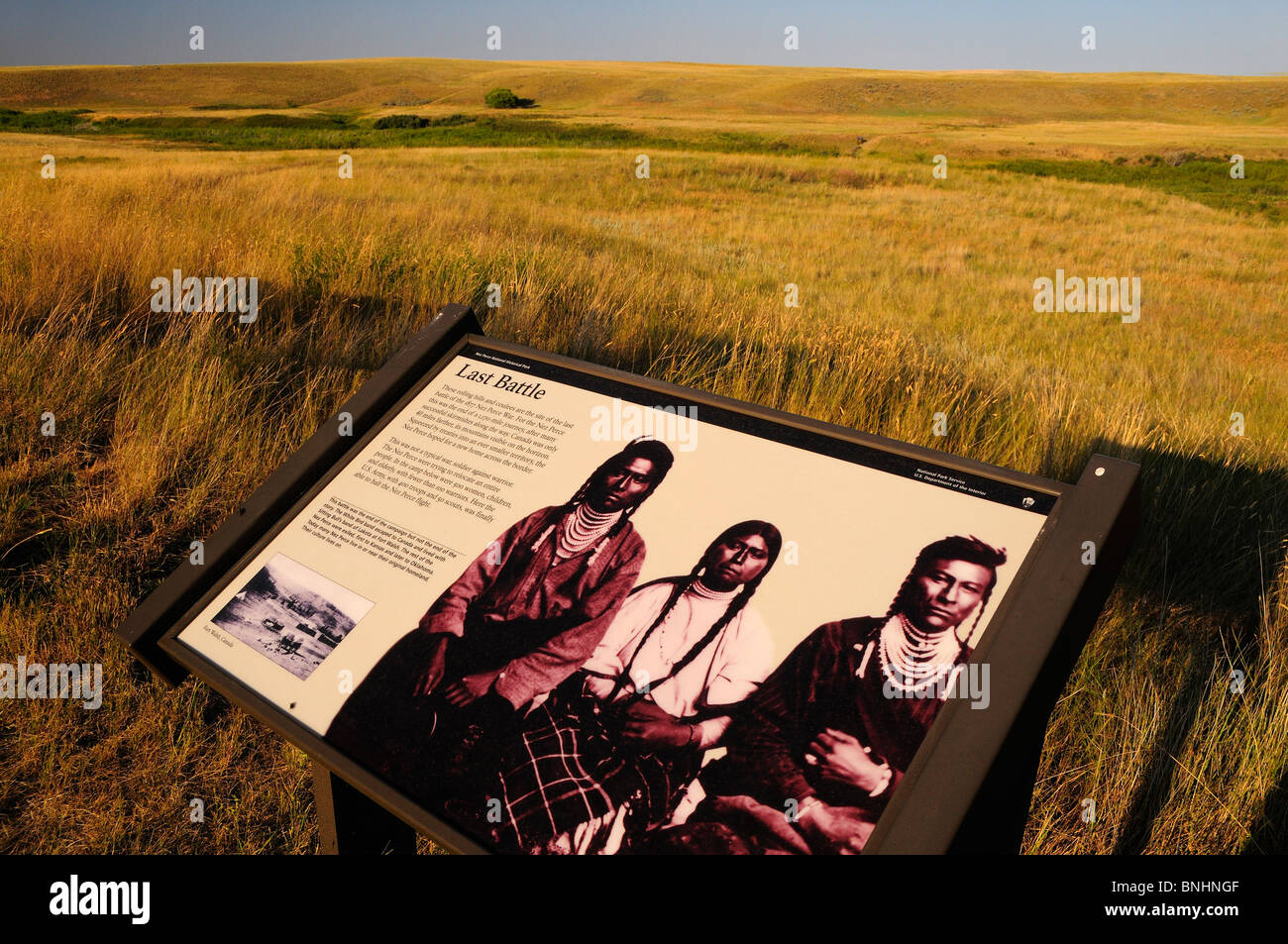 USA Bear Paw Battlefield Nez Perce National Historic Park près de Montana Chinook américains autochtones Premières nations autochtones d'Amérique Banque D'Images