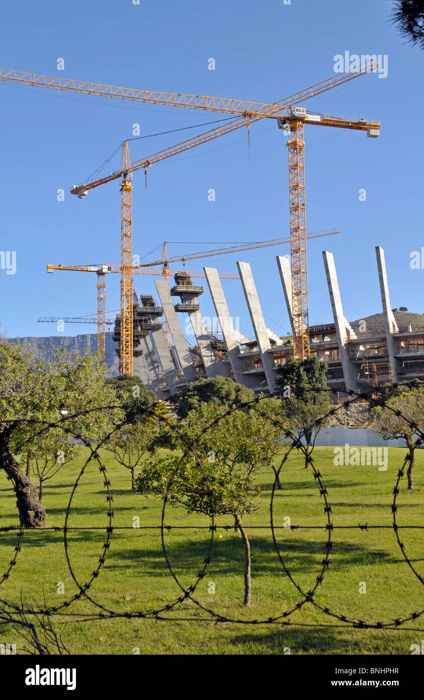 Cape Town Stadium Renaissance africaine Afrique Capetown Afrique du Sud de football football site de la construction de la Coupe du Monde FIFA 2010 Banque D'Images
