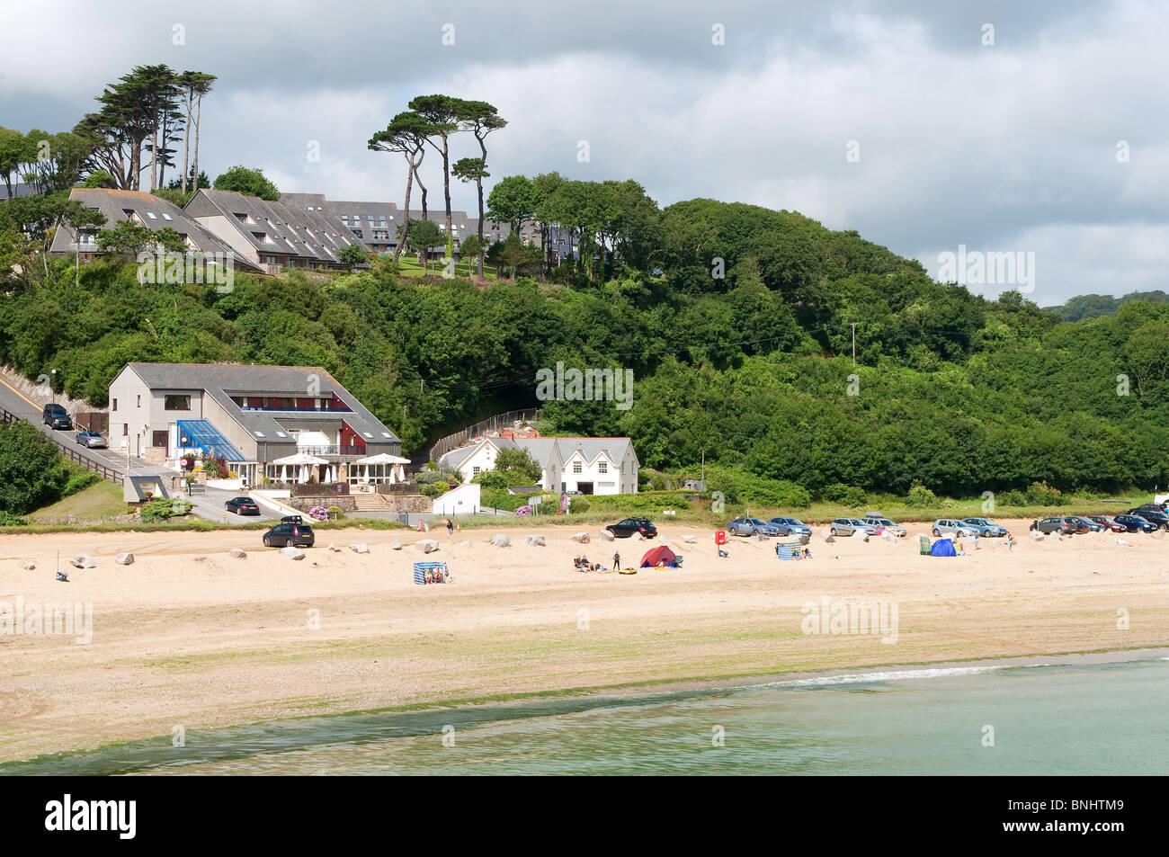 Maenporth beach près de Falmouth en Cornouailles, Royaume-Uni Banque D'Images