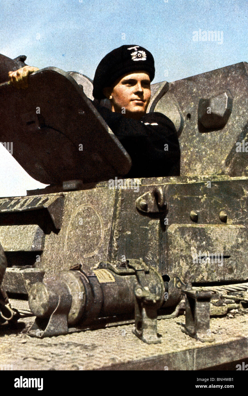 La Deuxième Guerre mondiale, l'Allemagne nazie conducteur de char allemand canon canon homme Nazis soldat arme d'artillerie entre 1939-1940 Deuxième Guerre mondiale Banque D'Images