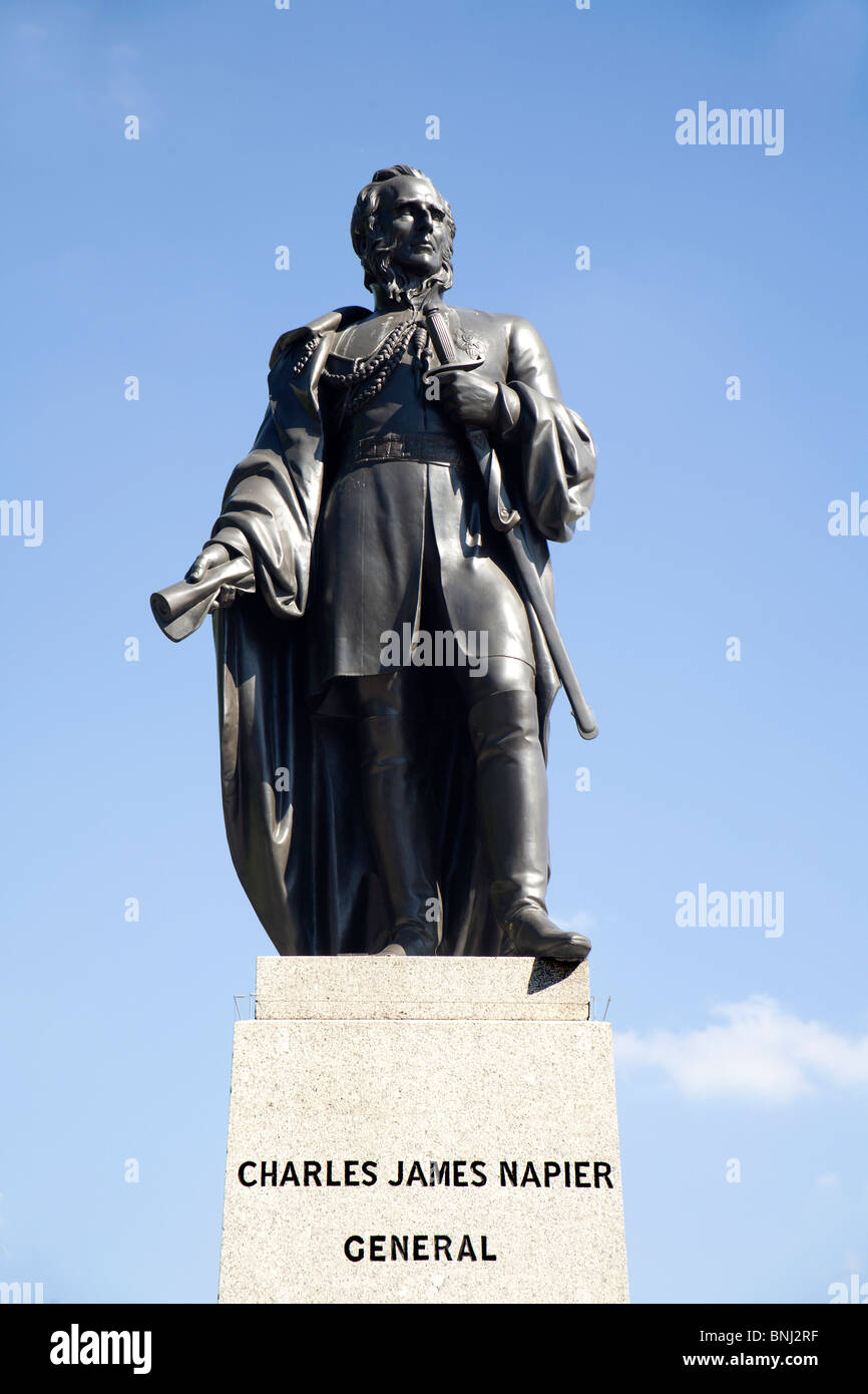 Londres - statue du général Napier - Trafalgar square Banque D'Images