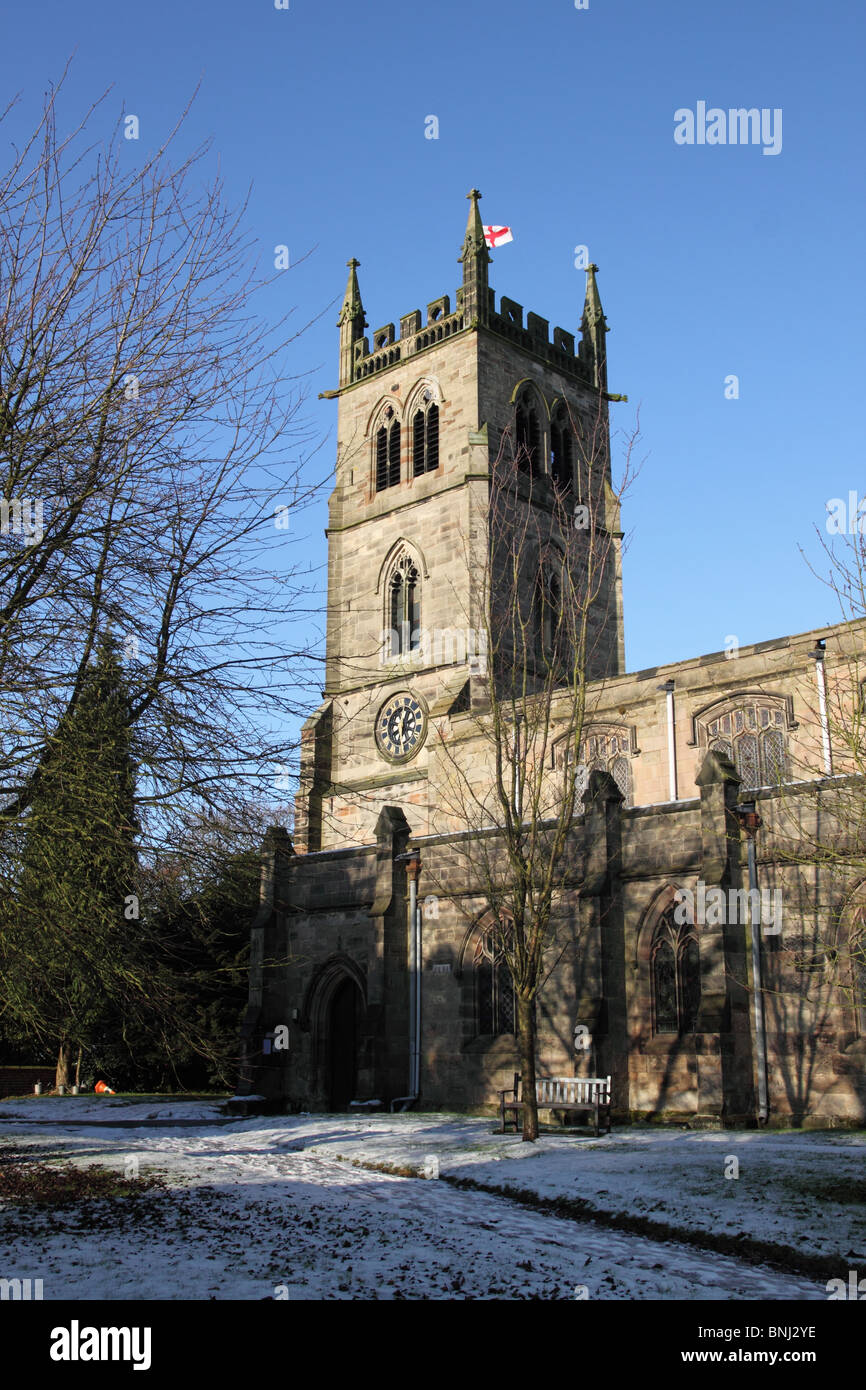 St Werburgh's Church, Hanbury, Staffordshire Banque D'Images