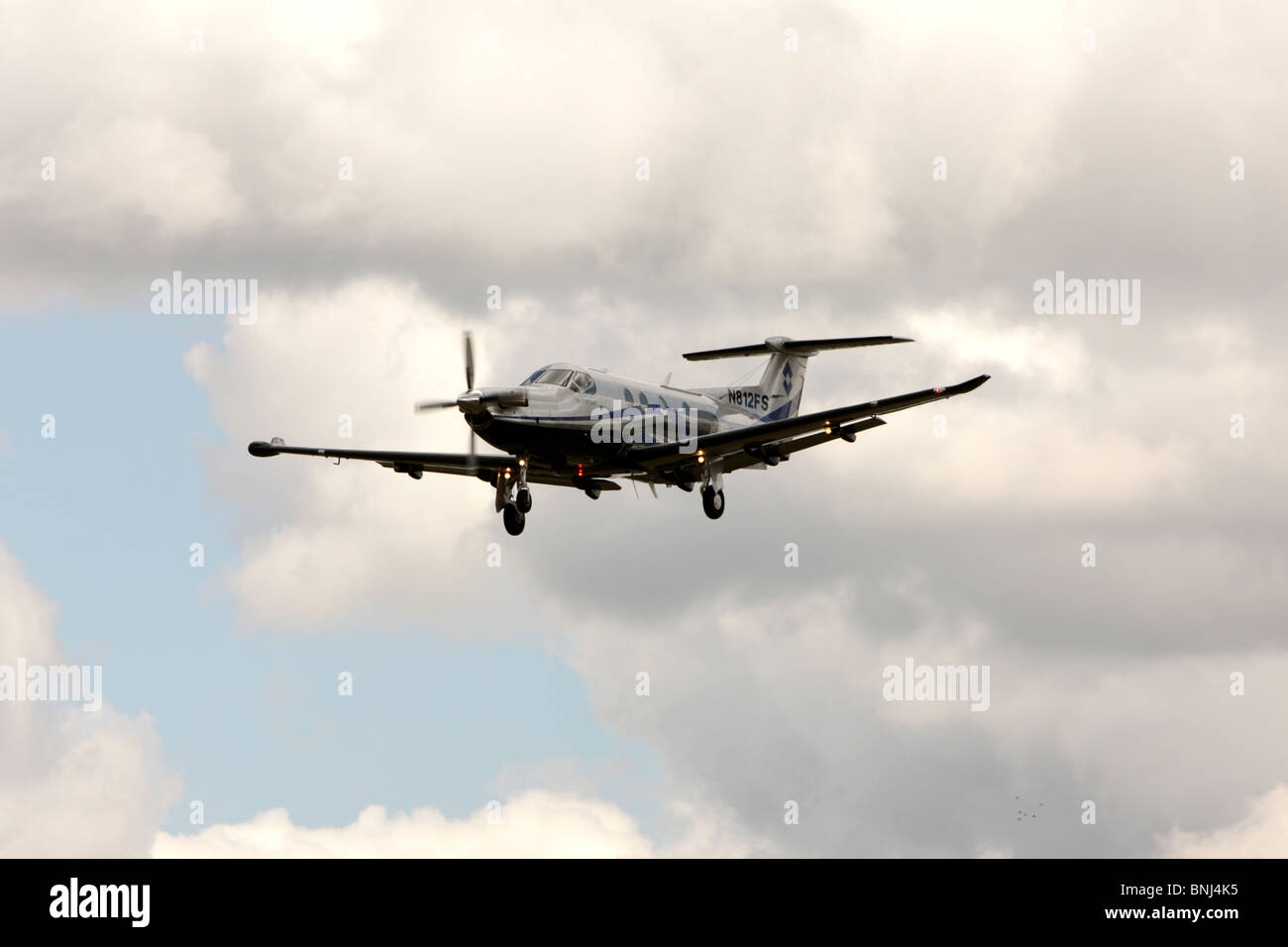 Pilatus PC-12 landing Banque D'Images