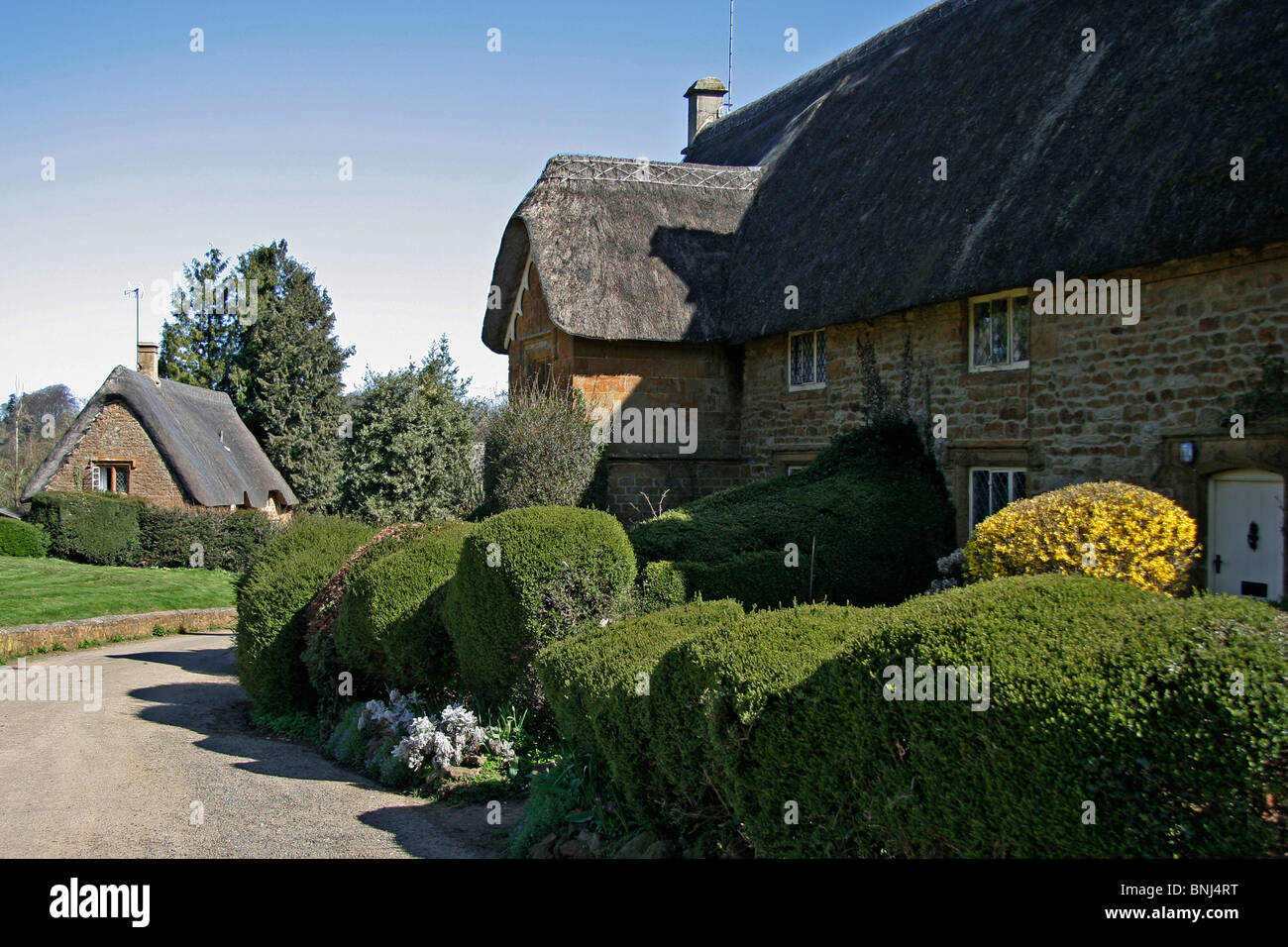Cottages Chadlington Oxfordshire Banque D'Images