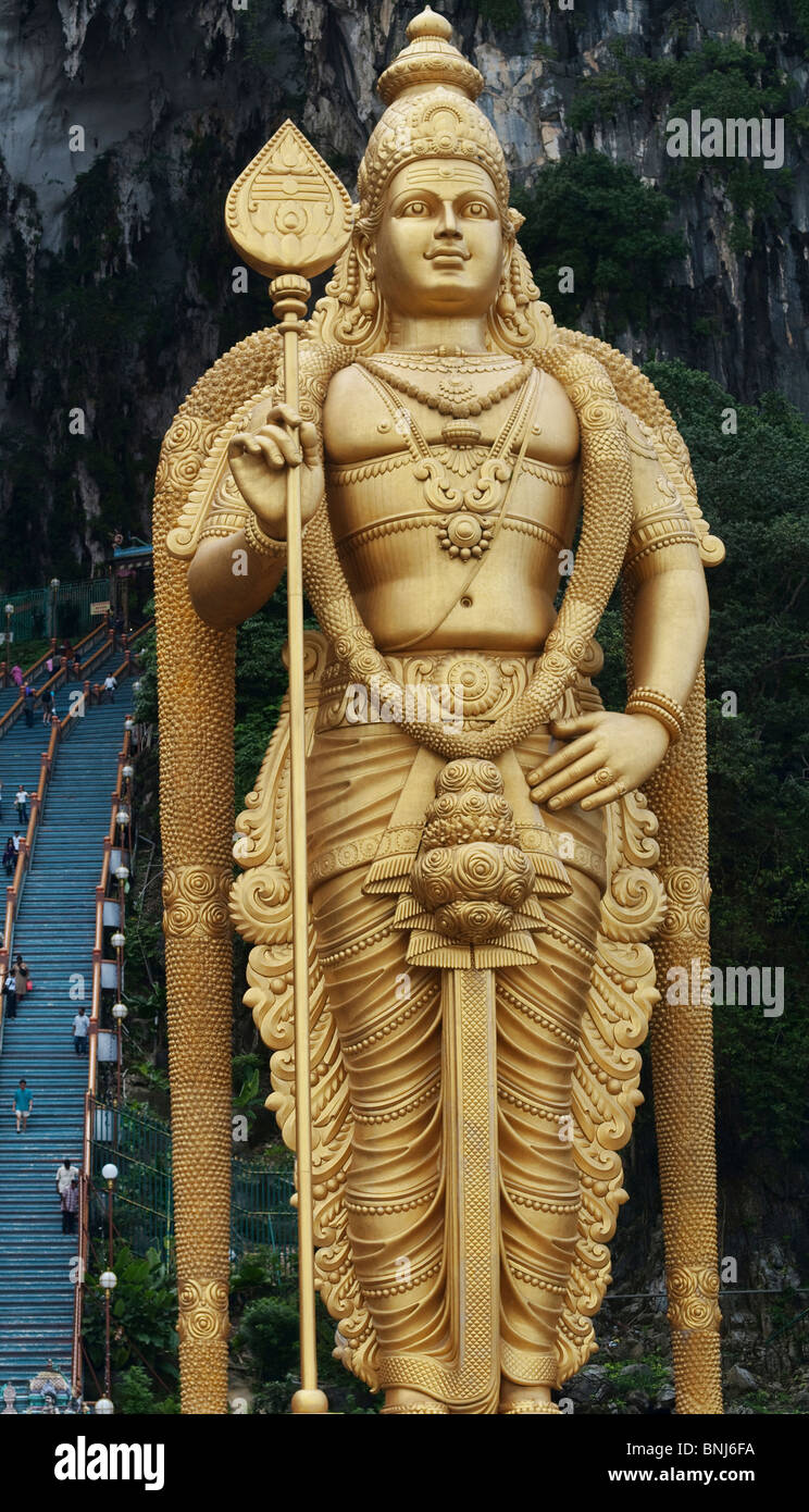 Lord Murugan statue Batu Caves Banque D'Images