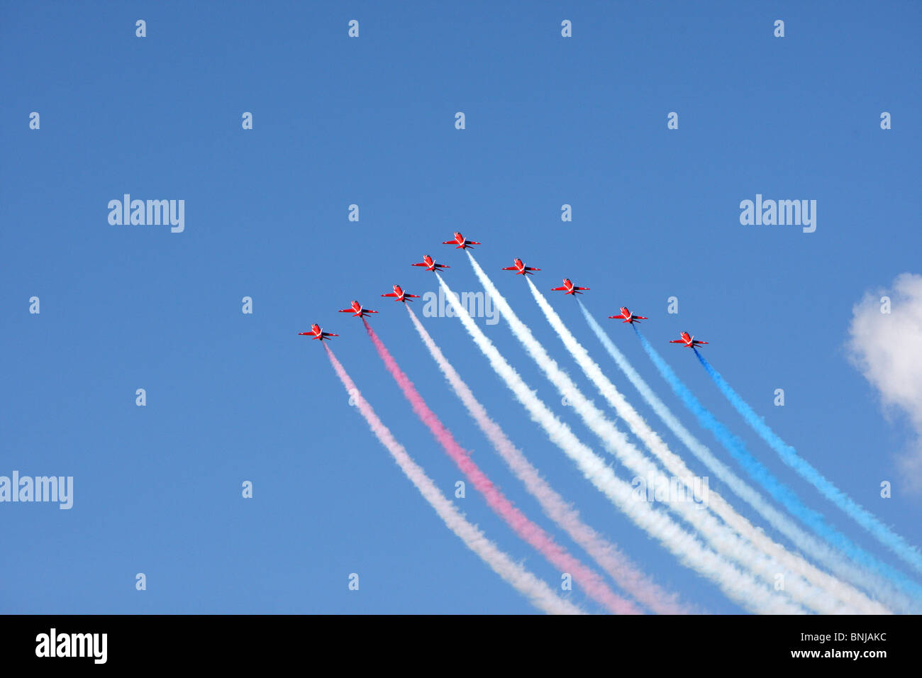 Les flèches rouges à RAF Fairford Gloucestershire. Royal International Air Tattoo 2010. RIAT Banque D'Images