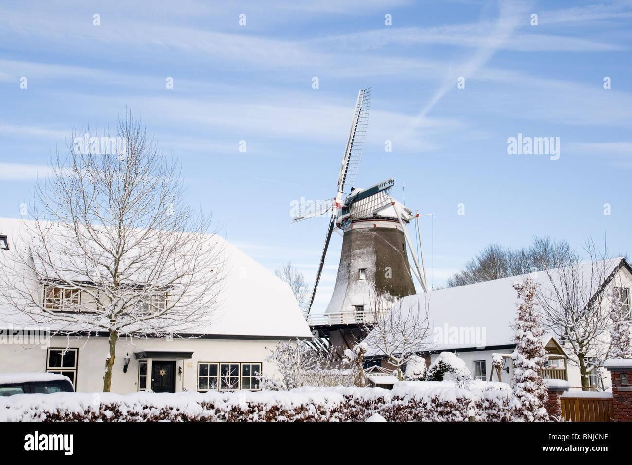 Scène d'hiver en Hollande Banque D'Images