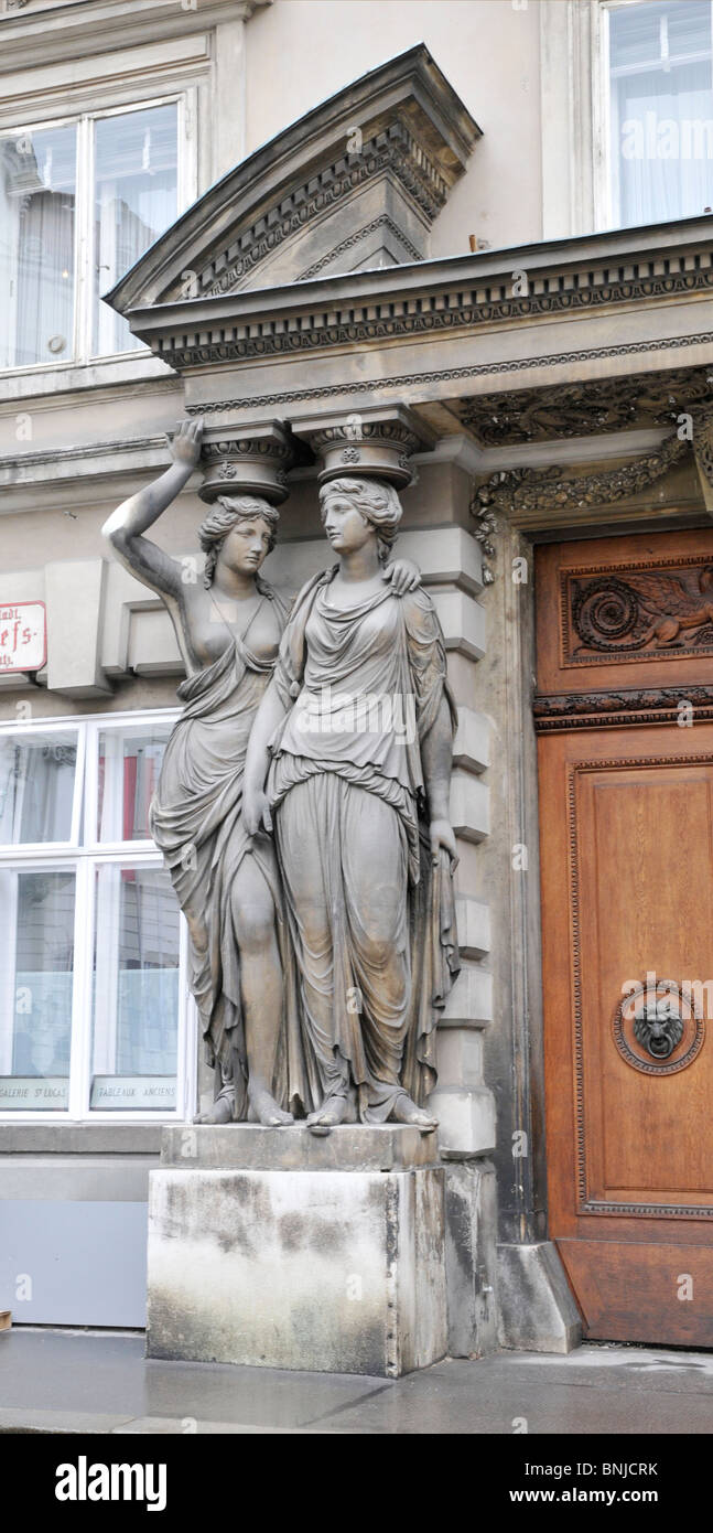 Sculpture de deux femmes, Vienne, Autriche, Europe Banque D'Images