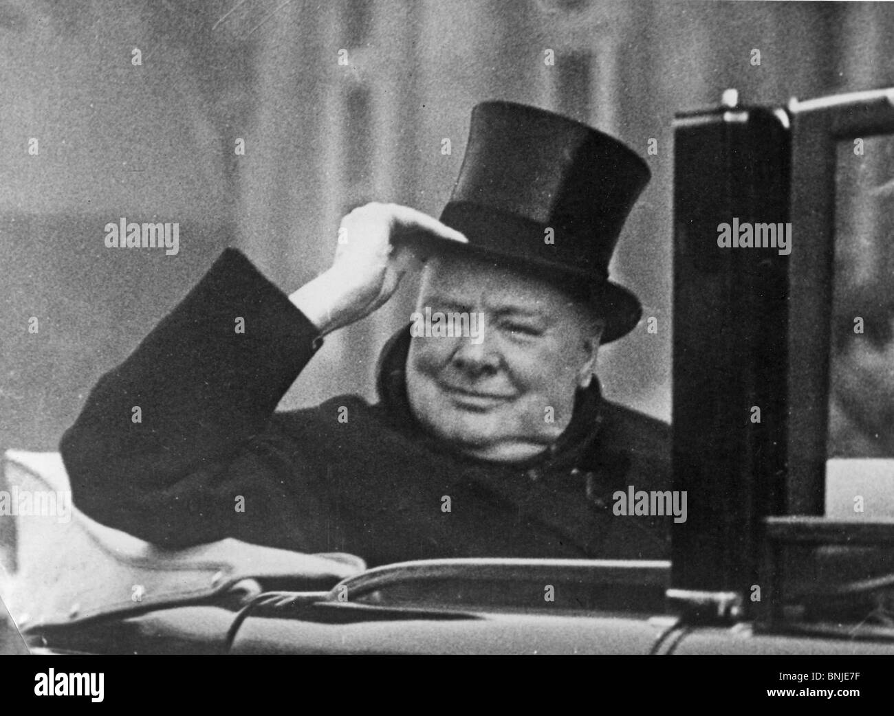 SIR WINSTON CHURCHILL à propos de 1945 Banque D'Images
