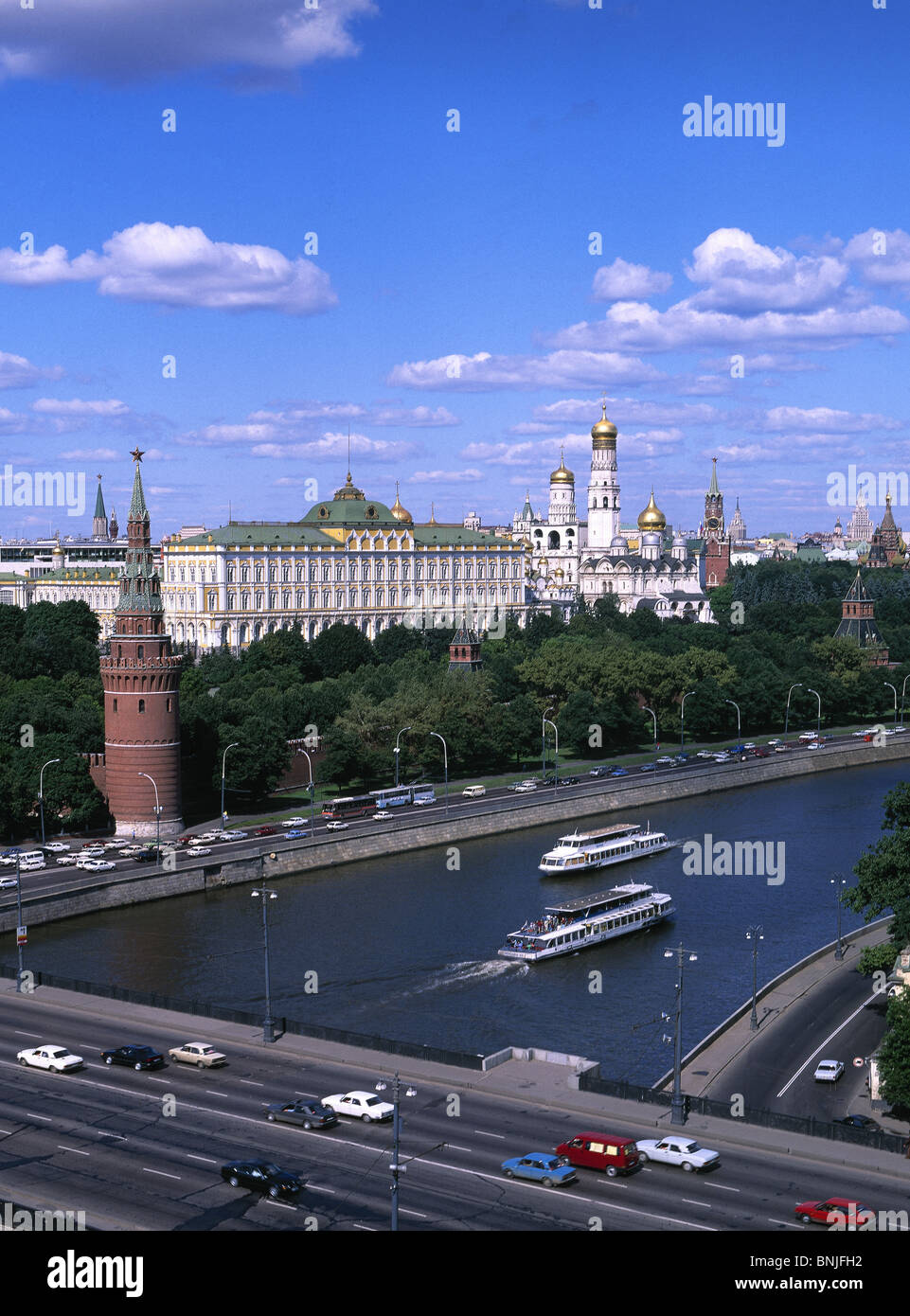 La Russie à l'été 2008 de la ville de Moscou Moskva Kremlin trafic Banque D'Images